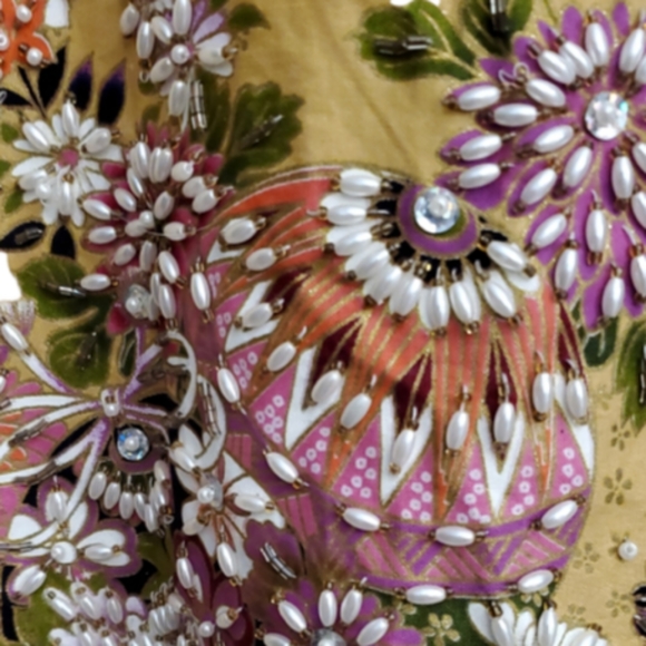 Vintage Hand Beaded Asian Tunic - Picture 2 of 3